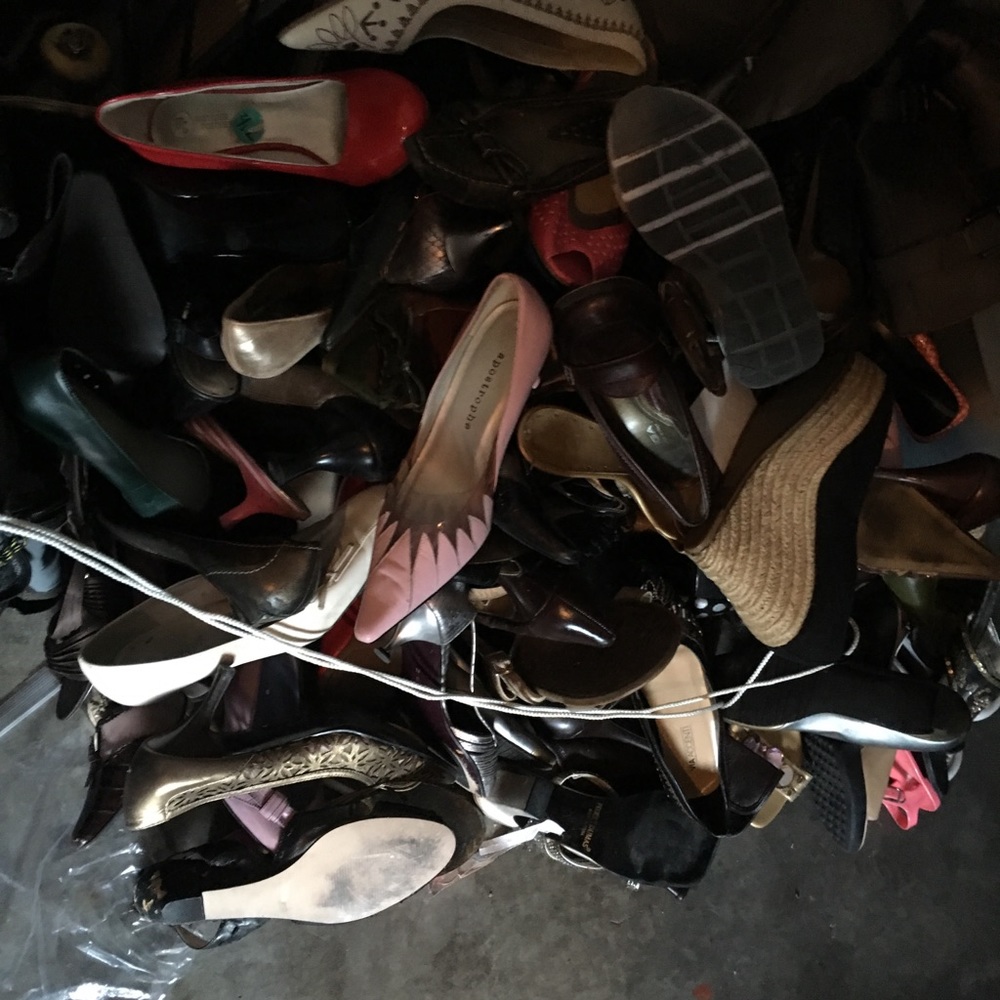 Around 50 pairs. Of decent condition. All wearable